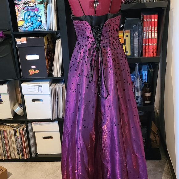 Morgan & Co. Purple Starry Prom Dress - Picture 6 of 7
